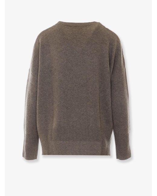 Lisa Yang Gray Mila Cashmere Sweater With Ribbed Knit