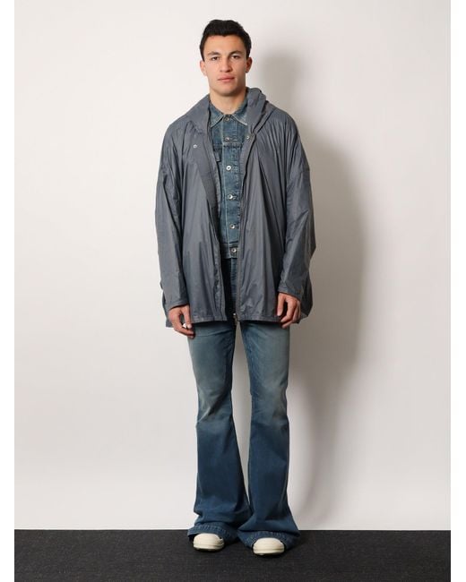 Rick Owens Blue Peter Recycled Nylon Hooded Jacket for men
