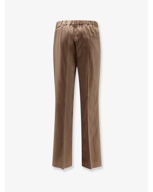 Hevò Natural Torre Chianca Linen And Viscose Trousers for men