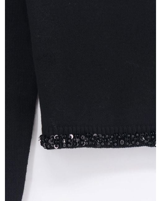 Semicouture Blue Virgin Wool And Cashmere Sweater