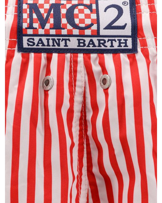 Mc2 Saint Barth Red Swim Trunk for men