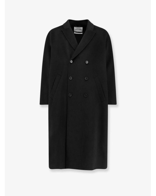 Amaranto Black Outdoor Wool Coat for men
