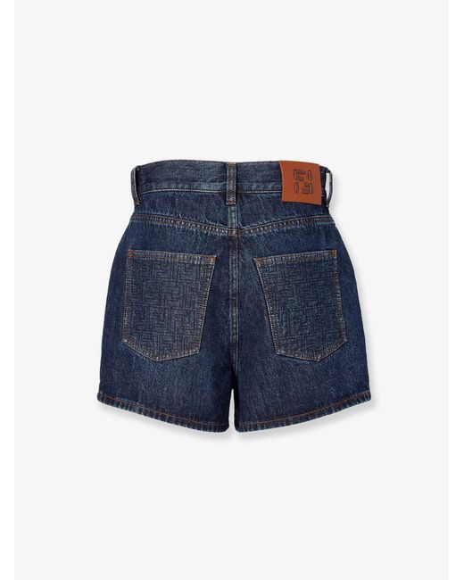 Fendi Blue Denim Shorts