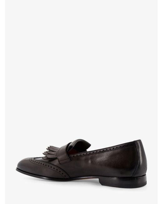 Doucal's White Decò Leather Loafers for men