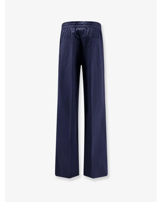 Semicouture Blue Stretch Cotton Trousers