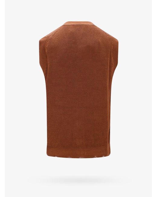 Amaranto Brown Vest for men