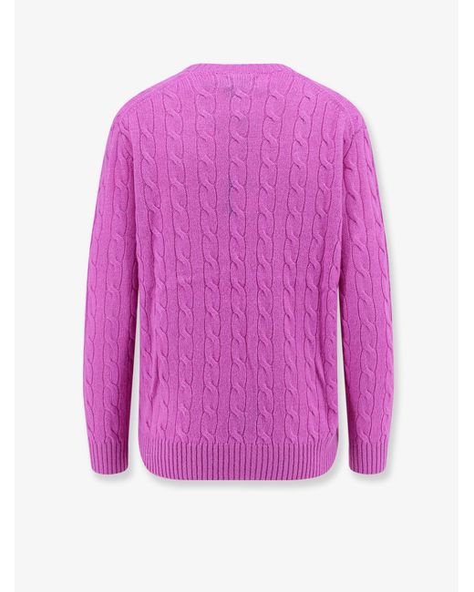 Polo Ralph Lauren Pink Wool And Cashmere Sweater