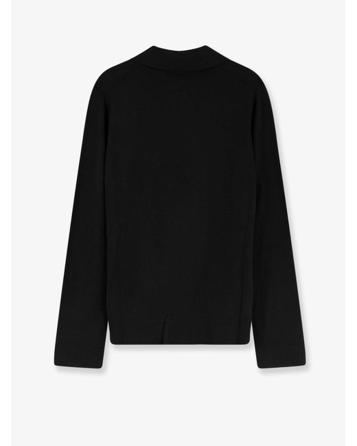 Alpha Studio Black Wool Cardigan for men