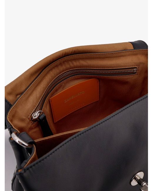 Zanellato Black Postina S Leather Crossbody Bag