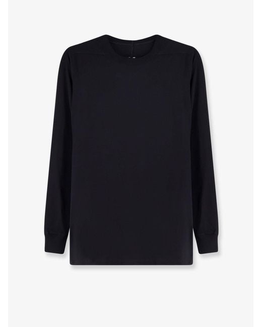 Rick Owens Blue Cotton T-Shirt for men