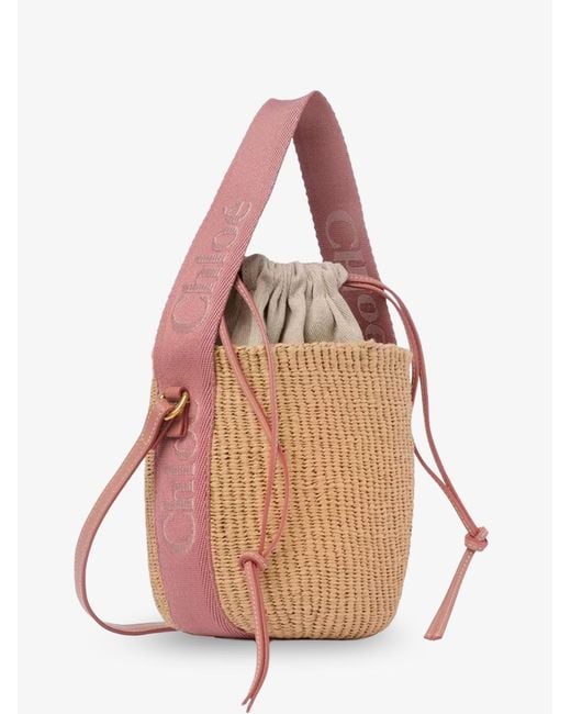Chloé Natural Woody Raffia Bucket Bag