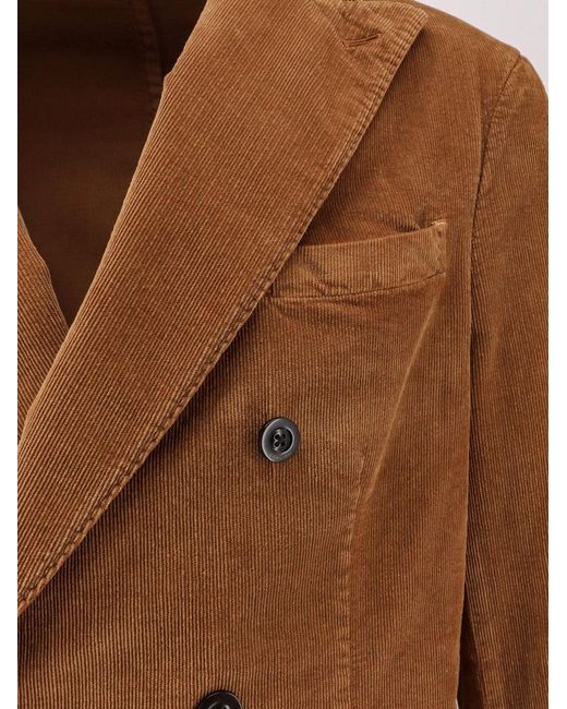 Boglioli Brown Corduroy Blazer for men