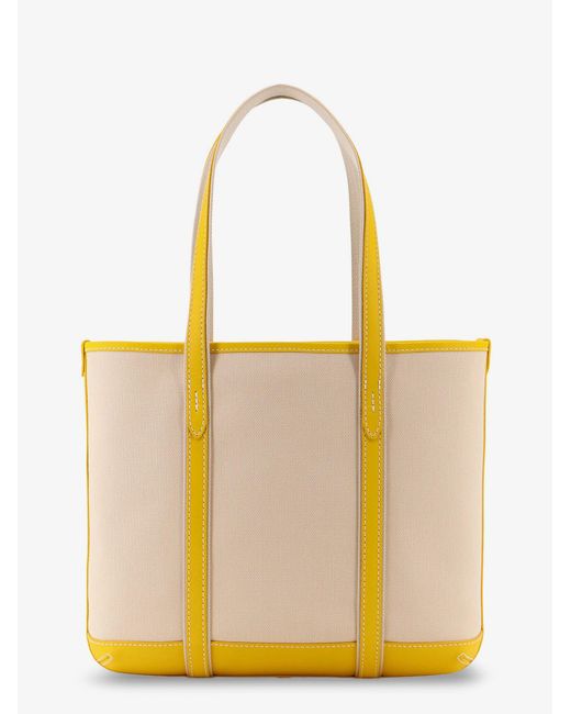 Polo Ralph Lauren Yellow Canvas Shoulder Bag With Embroidered Logo Canvas/Leather