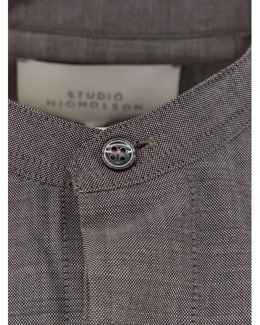 Studio Nicholson Gray Wool Shirt for men