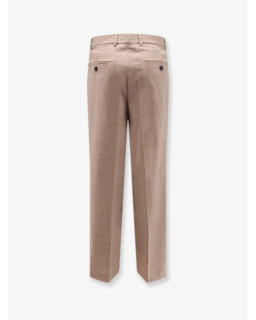 Amaranto Natural Virgin Wool Blend Trousers for men