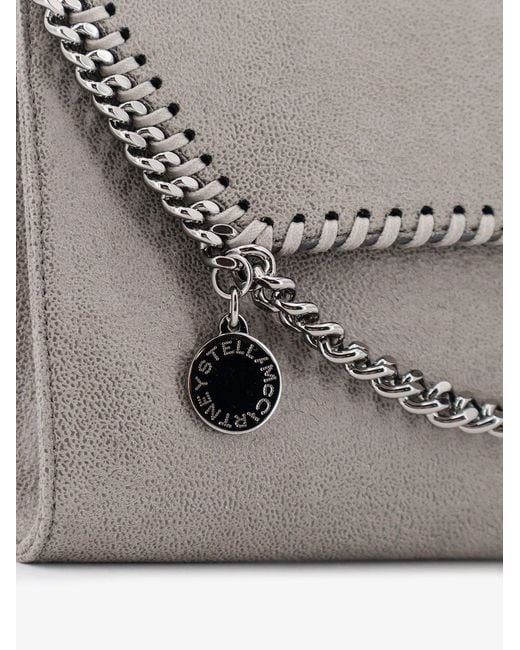 Stella McCartney Gray Falabella Wallet Shaggy Deer Crossbody Bag