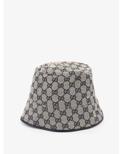 Gucci Gray Fedora Gg Fabric Cloche