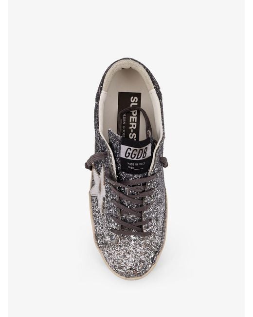 Sneakers Low-Top Super-Star Classic With List Con Paillettes di Golden Goose Deluxe Brand in White