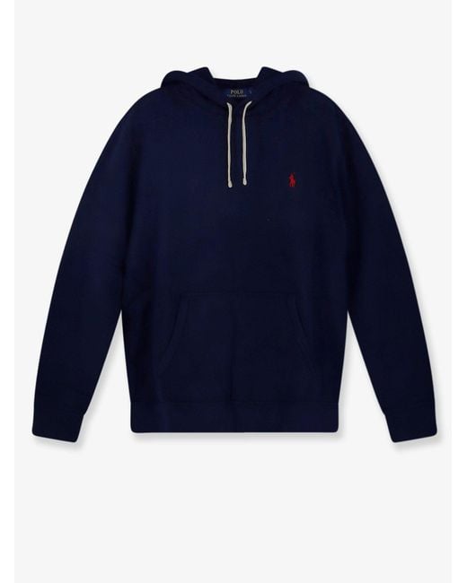 Polo Ralph Lauren Blue Hooded Sweatshirt With Logo Embroidery for men