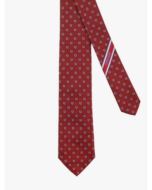 Ferragamo Red Cairo Silk Tie for men