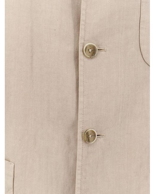 NUGNES 1920 Natural Zagara Linen Jacket for men