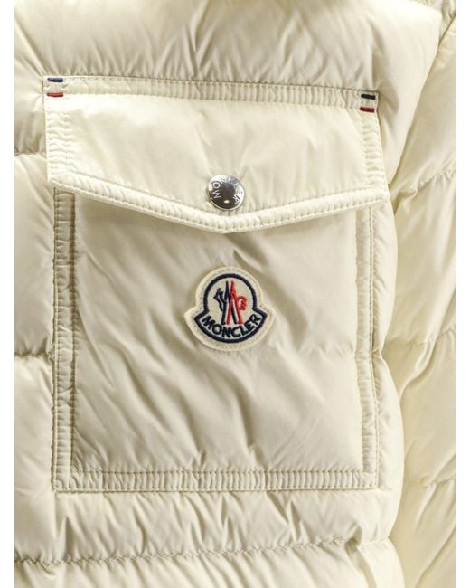 Moncler White Verith Down Jacket With Removable Hood for men