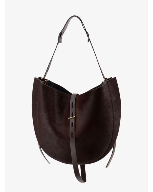 MINOBOSSI White Liz Pony Skin Shoulder Bag