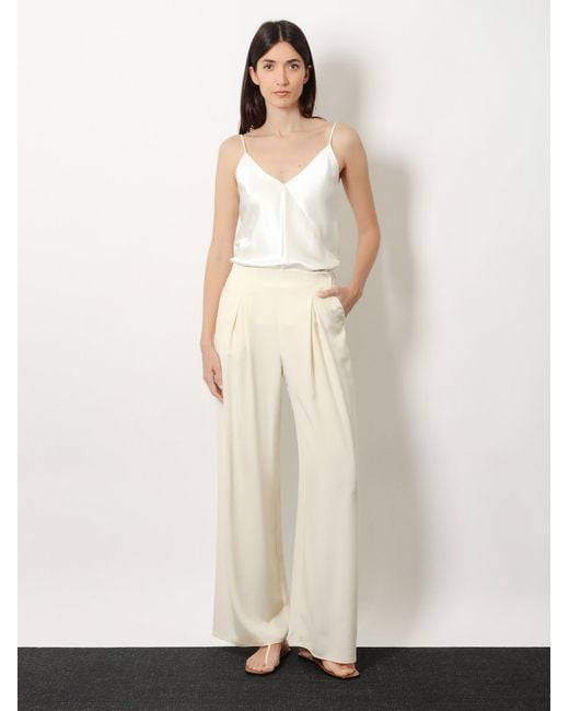 Max Mara White Mxppalude Silk Trousers