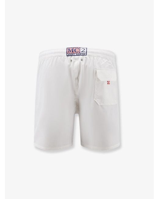 Mc2 Saint Barth Blue Comfort Recycled Nylon Swim Boxer Shorts for men