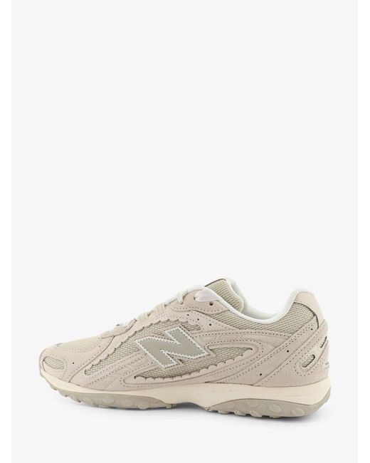 New Balance White Suede And Mesh Sneakers With Side Logo for men