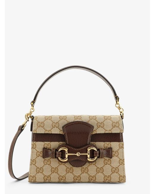 Gucci Metallic Horsebit Duomo Gg Canvas Handbag