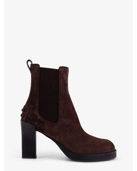 Tod's Brown Suede Ankle Boots