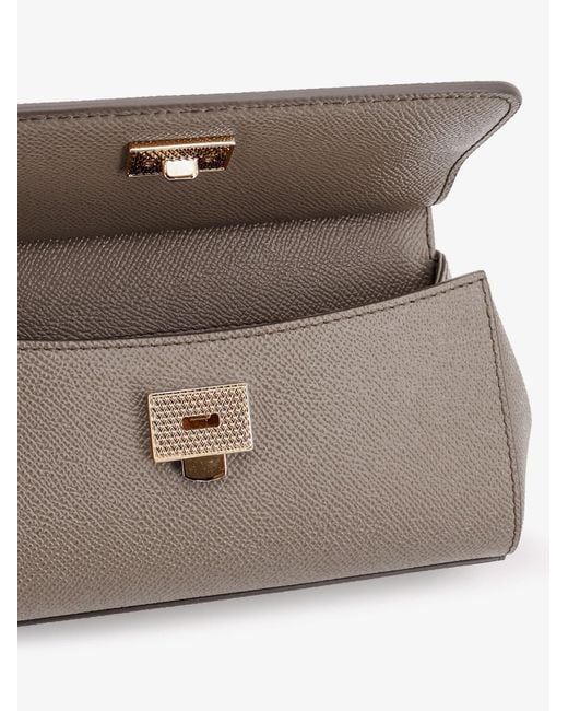 Dolce & Gabbana Natural Sicily Small Leather Shoulder Bag