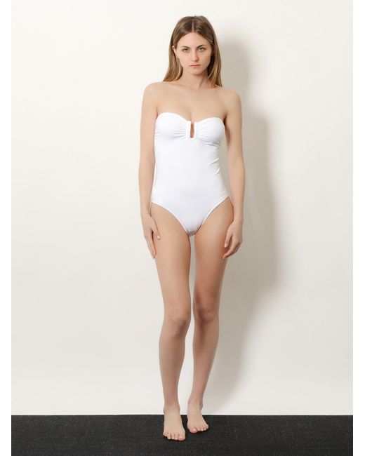 Eres White Cassiopee Lycra One-Piece Swimsuit