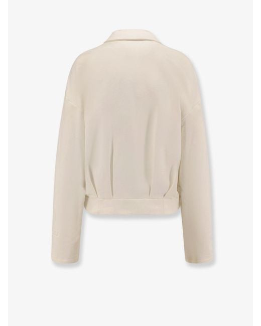 Max Mara White Argenta Silk And Cotton Sweatshirt