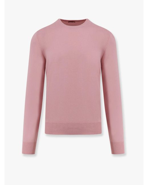 NUGNES 1920 Pink Regular Fit Cotton Sweater for men