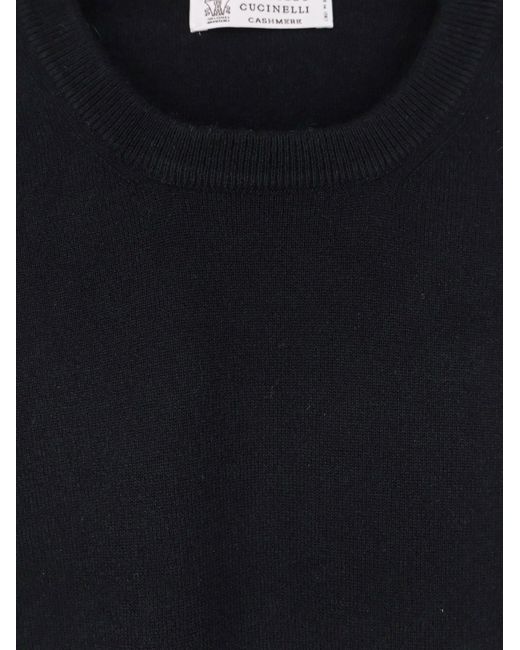 Brunello Cucinelli Blue Cashmere Sweater for men