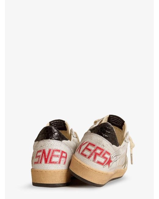 Golden Goose Ball Star Double Quarter Leather Sneakers in White