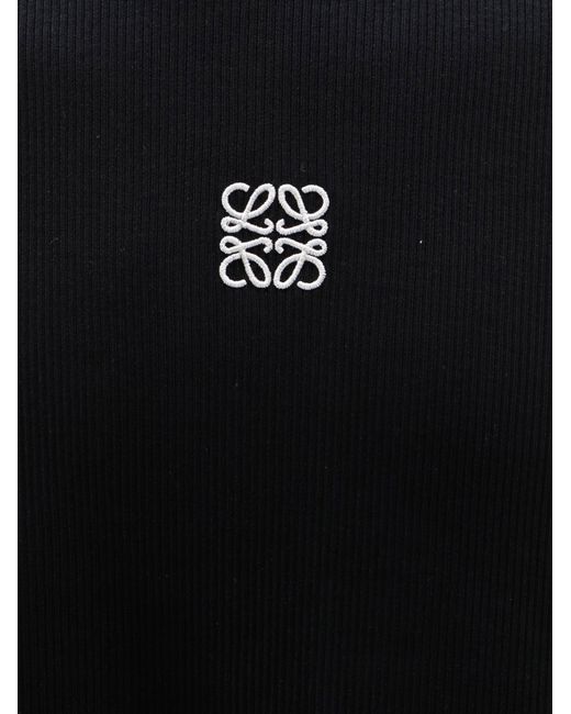 Loewe Blue Ribbed Cotton T-Shirt for men