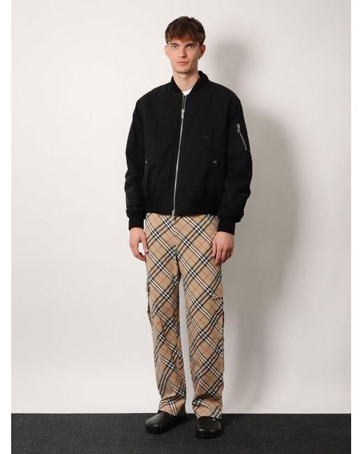 Pantalone di Burberry in Natural da Uomo