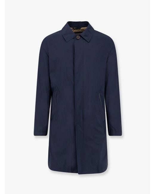 Corneliani Blue Waterproof Coat for men
