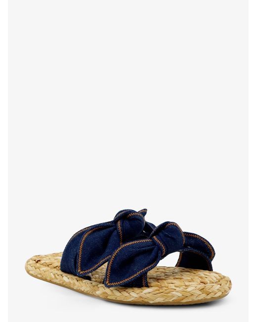 Zimmermann Blue Sandals Carousel Denim/Raffia