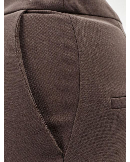 ACTUALEE Brown Rayon Blend Trousers