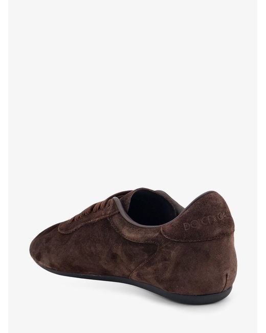 Dolce & Gabbana Brown Soft Ballet Split-Suede Sneakers