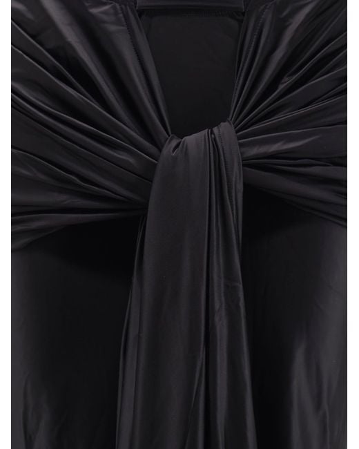 VENUJA Black Shiny Microfiber Skirt With Satin Effect