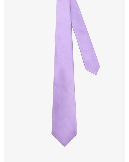 Kiton Purple Silk Tie for men