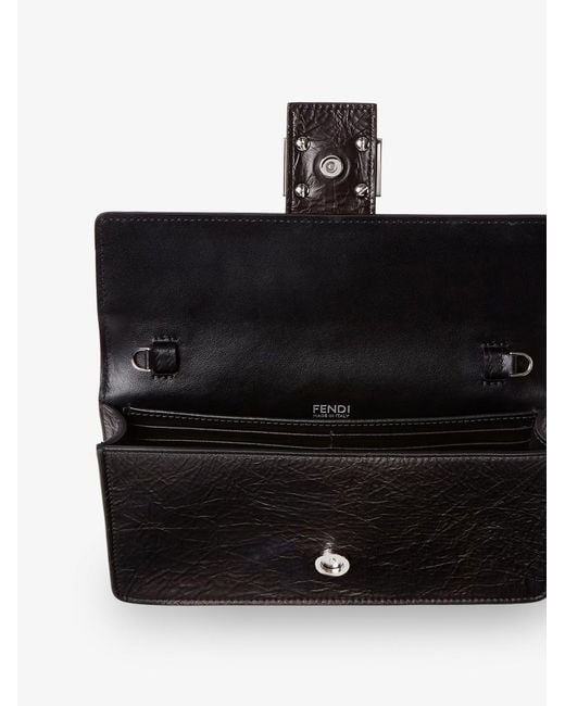 Fendi White Wallet On Chain Tube Leather Crossbody Bag