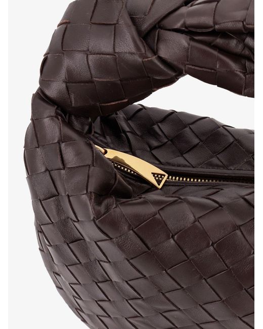 Bottega Veneta Black Jodie Small Leather Handbag With Intrecciato Motif