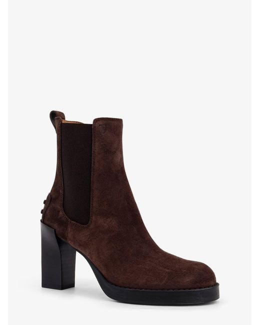 Tod's Brown Suede Ankle Boots