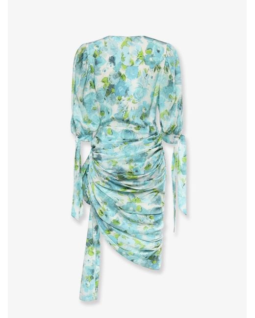 Chloé Blue Silk Dress With Floral Print